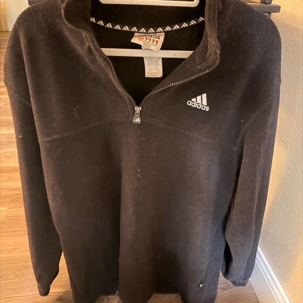 Adidas Men's Black Zip-Up Sweater